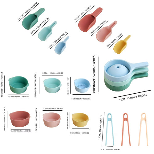 scoops bowls funnels kitchen tools measuring home kitchen